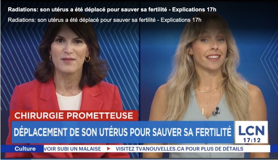 TVA Nouvelles — Radiations: son utérus a été déplacé pour sauver sa fertilité